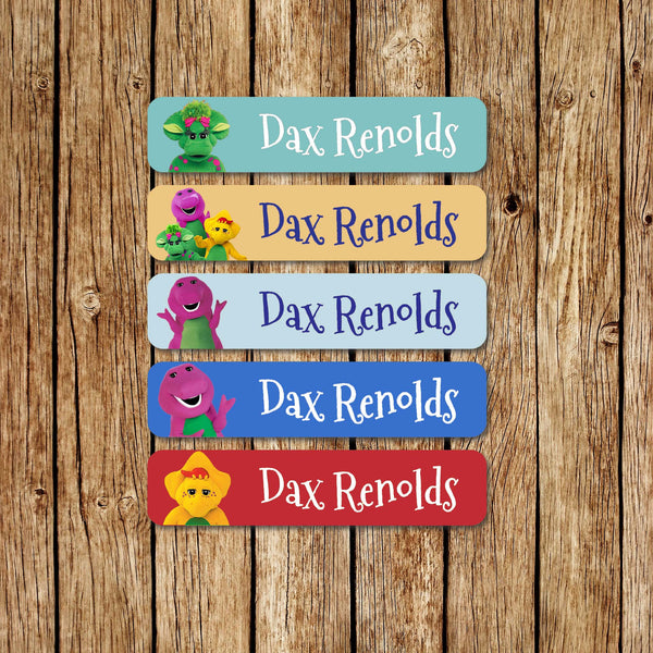 Barney - Large  Name Labels - Love my Goodies