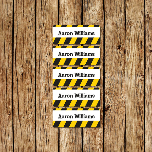 Caution! - Small Name Labels - Love my Goodies