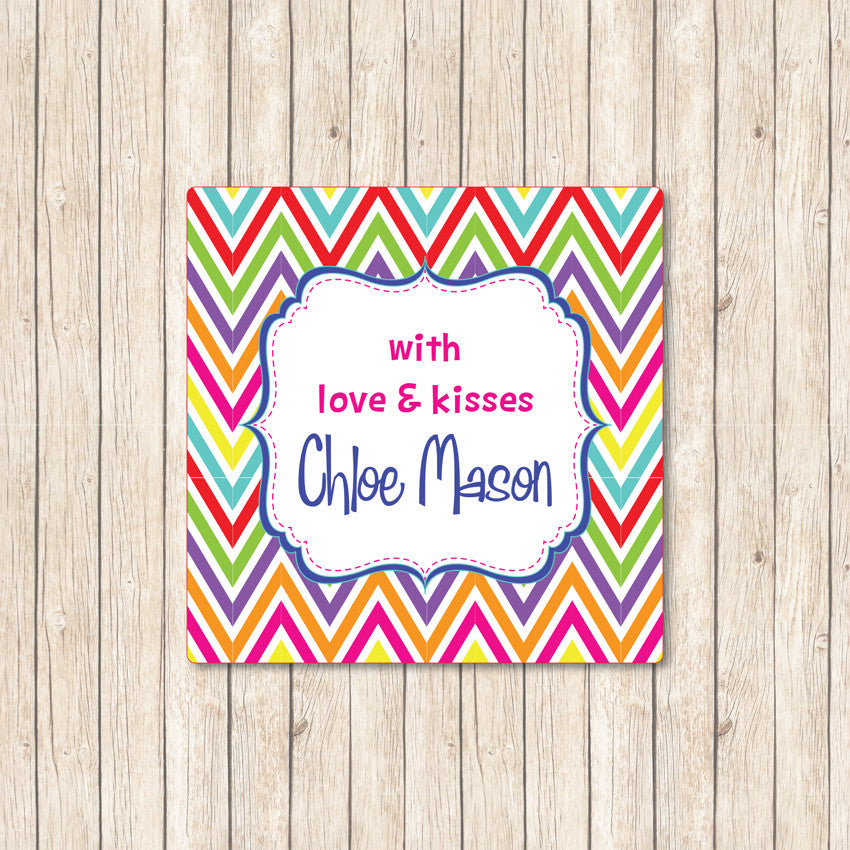 Chevron Love - Gift Label - Love my Goodies