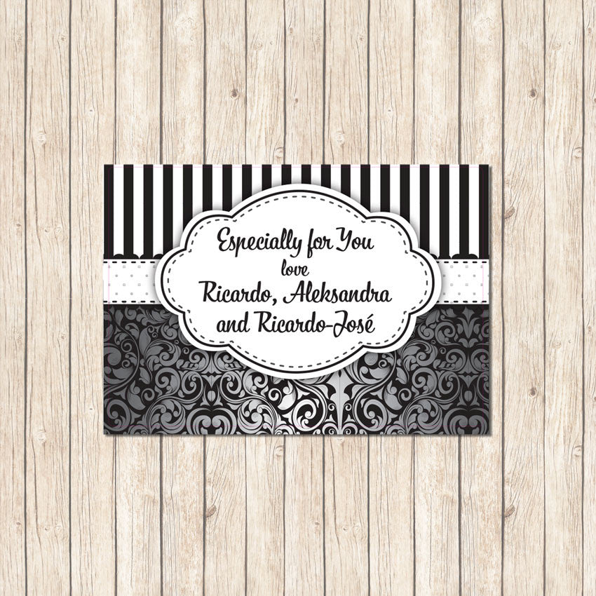 Elegant Damask - Gift Label - Love my Goodies