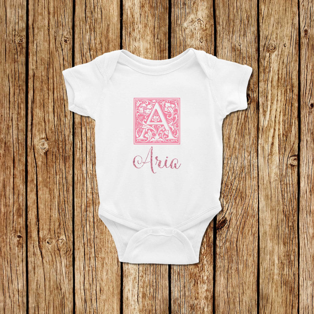 Monogram baby outlet onesie