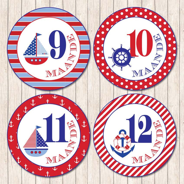 Nautical Belly Stickers - Love my Goodies